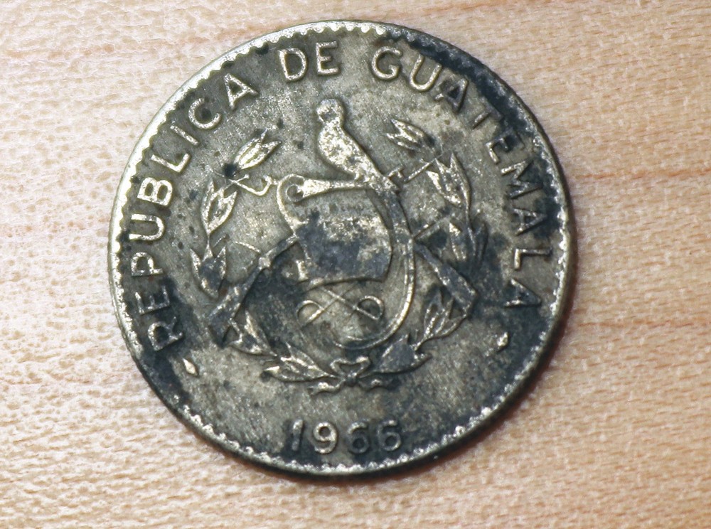 1966 Guatemala 5 Centavos Kapok Tree