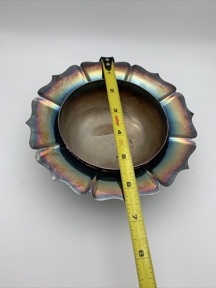 Vintage LUNT Silverplate Footed Dish Bowl 7” Wide And 2.5” Tall