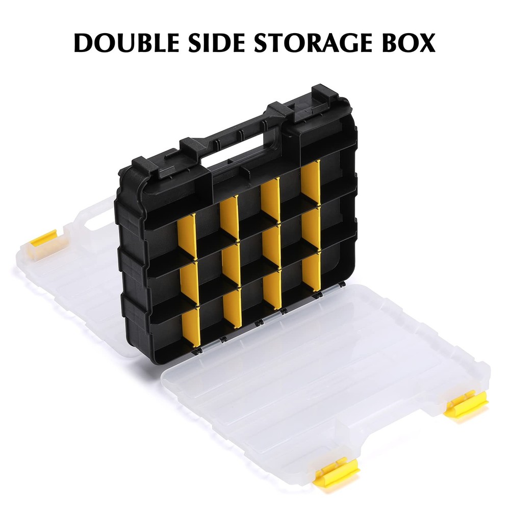 EMENTOL 2PCS Double Side Tool Organizer with Customizable/Removable Plastic D...