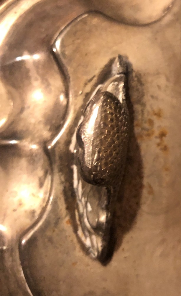 VTG, Rare, International Silver Co.Silver Plated Footed Serving Tray With handle