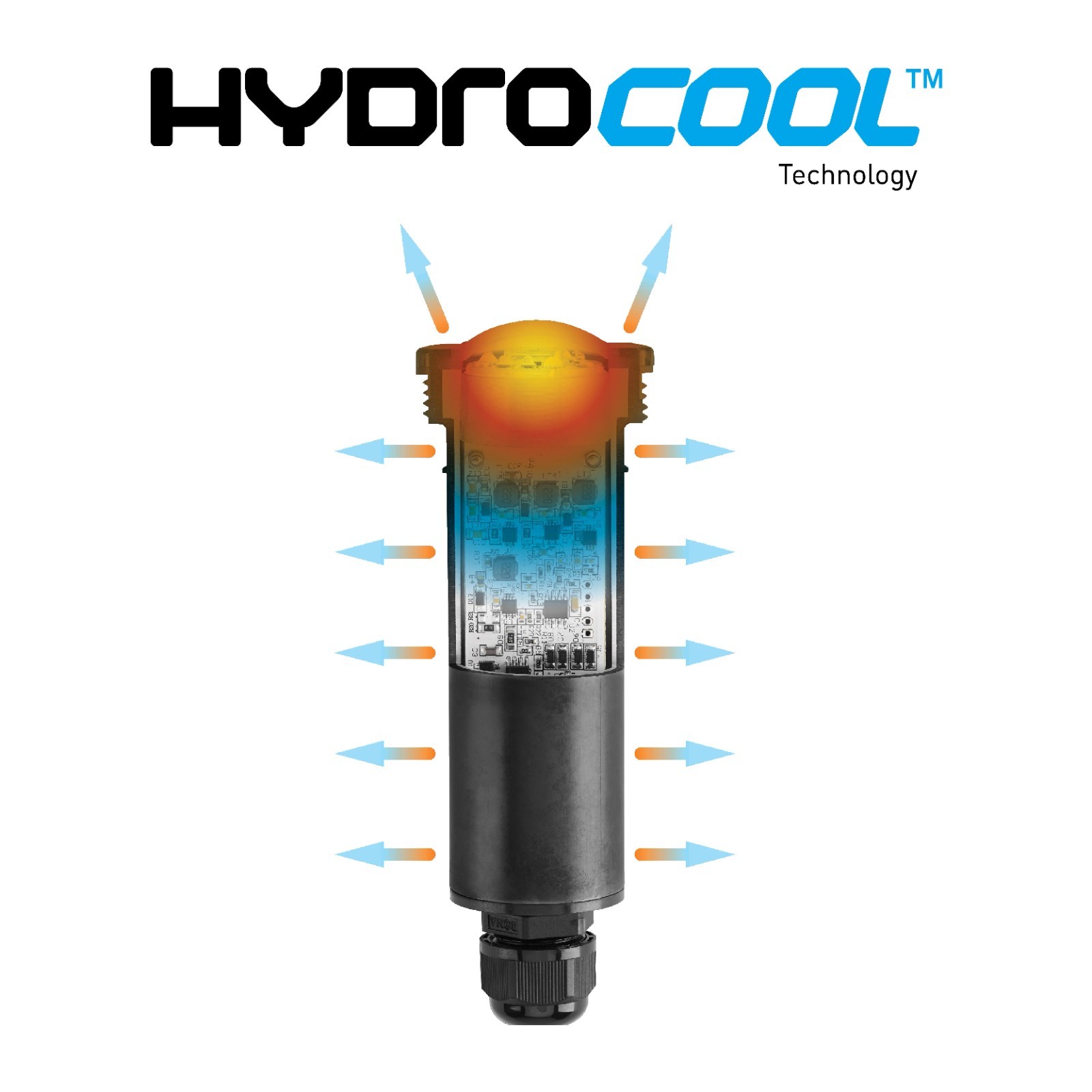 JANDY RGBW, Watercolors 12W 50' Cord Nicheless LED Light JLU4C12W50H