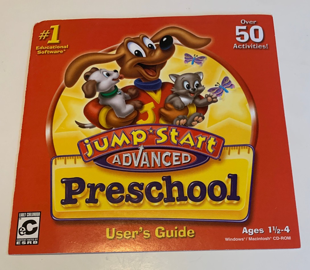 Jump Start Advanced Preschool 4 CD-ROM Software Set Incl. User Guide Windows/Mac