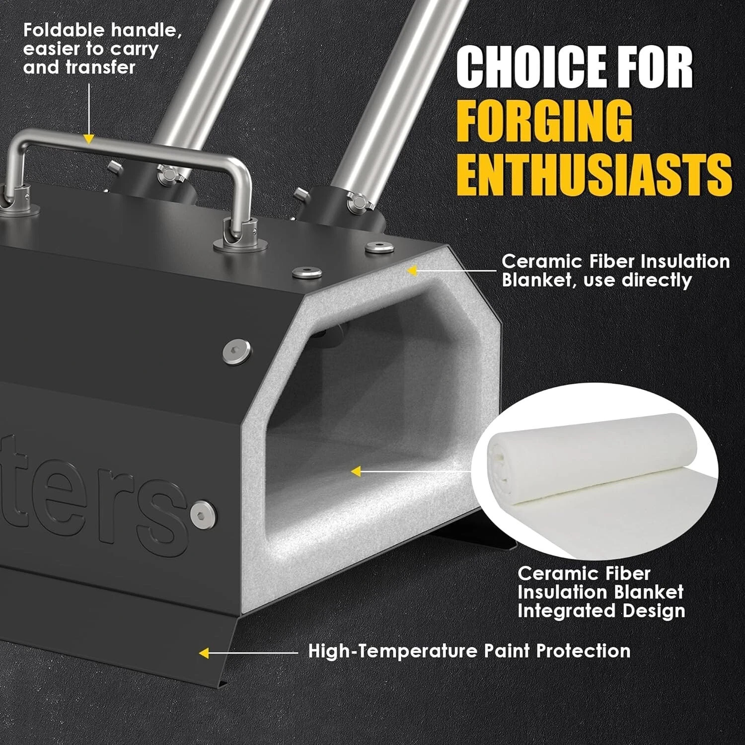 Blacksmith Forge Double Burner Propane Gas Forge for Knife Making Efficient Heat