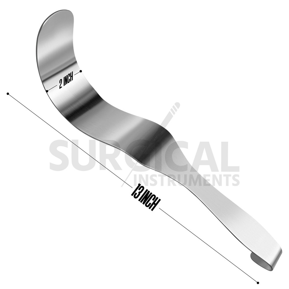 Deaver Retractor 2" x 13" Solid Handle Surgical & Veterinary German Grade