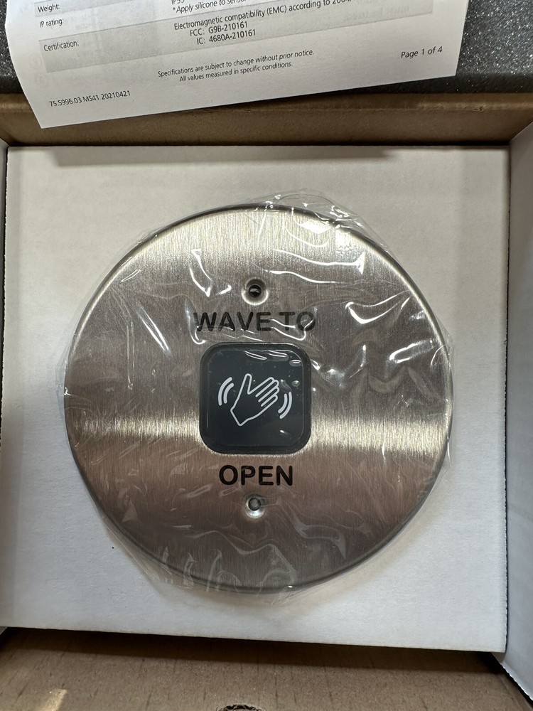 BEA 10MS41-R Microwave Touchless Actuator, Round Plate