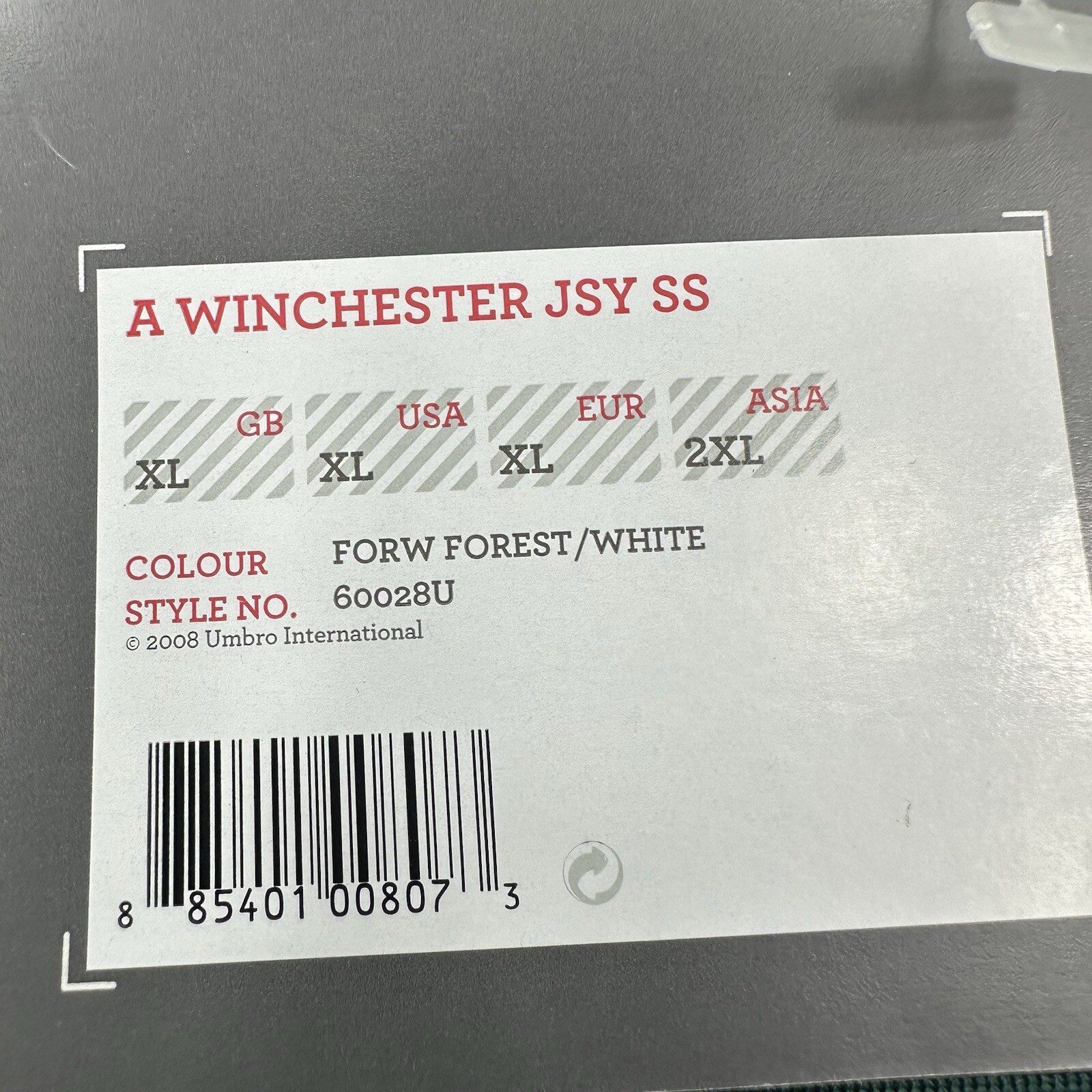 Umbro Men’s Winchester Soccer Jersey Size XL Forest Green