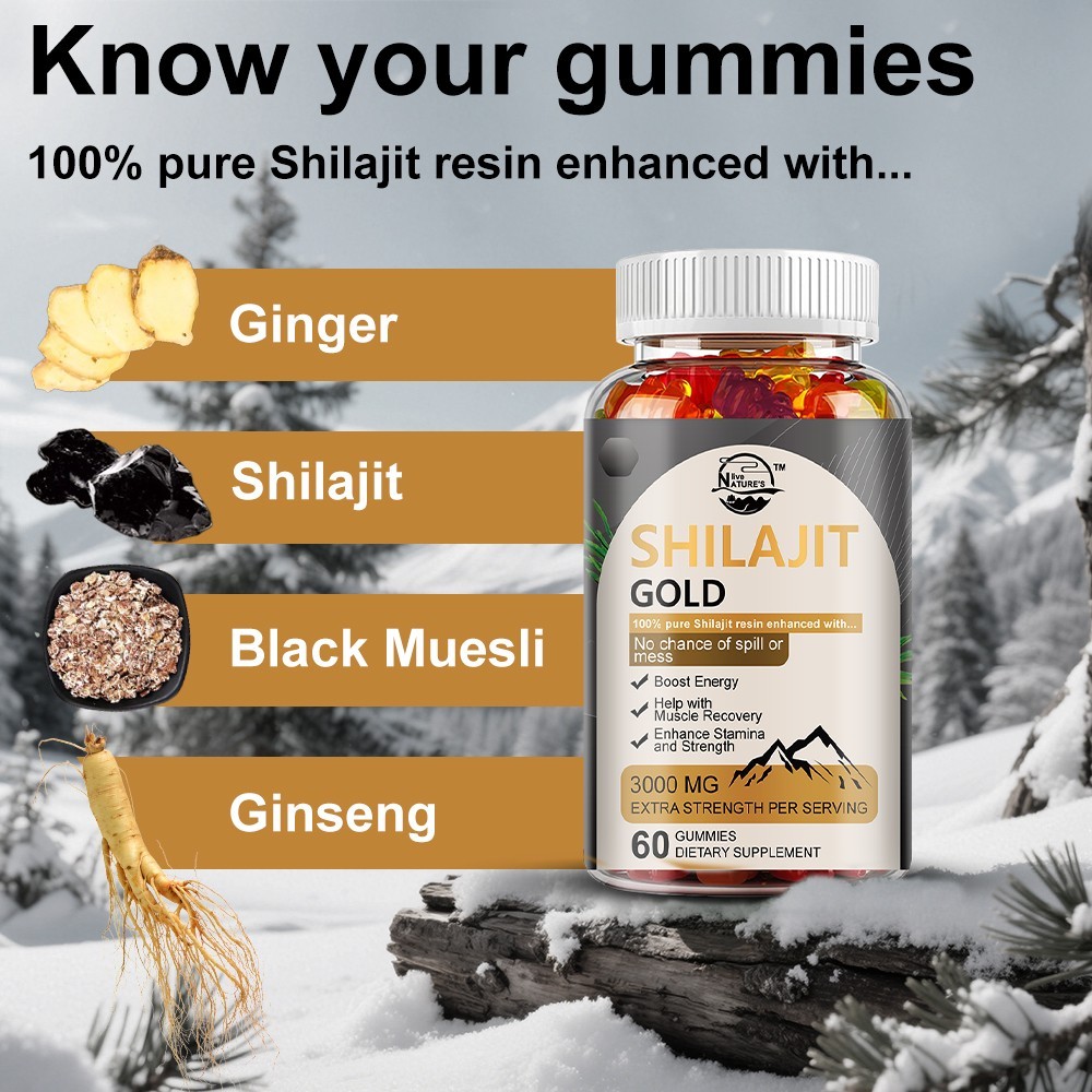 (2 Pack) Shilajit Gummies Max Strength | Pure 100% Authentic Himalayan Origin