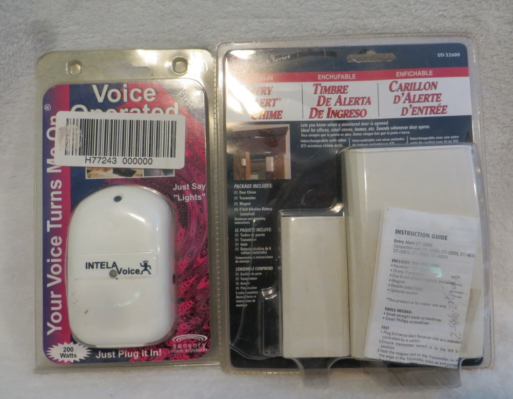 Electronics Lot Entry Alert Chime Intelavoice Voice Activated On/Off Control NIP