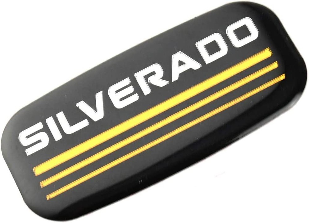 2x Yellow For 99-07 Silverado Cab Emblem Badge Side Roof Pillar Decal Plate