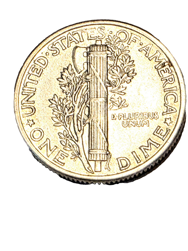 1942 Mercury Head Dime * 2 Split Bands * Brilliant Uncirculated