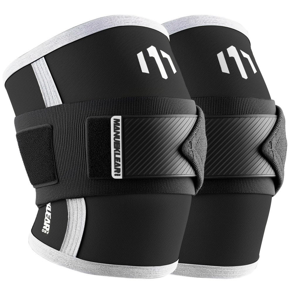 MANUEKLEAR Adjustable Compression Elbow Wraps for Weightlifting(1 Pair), Elbo...