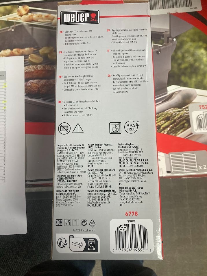 6778 WEBER BREAKFAST KIT