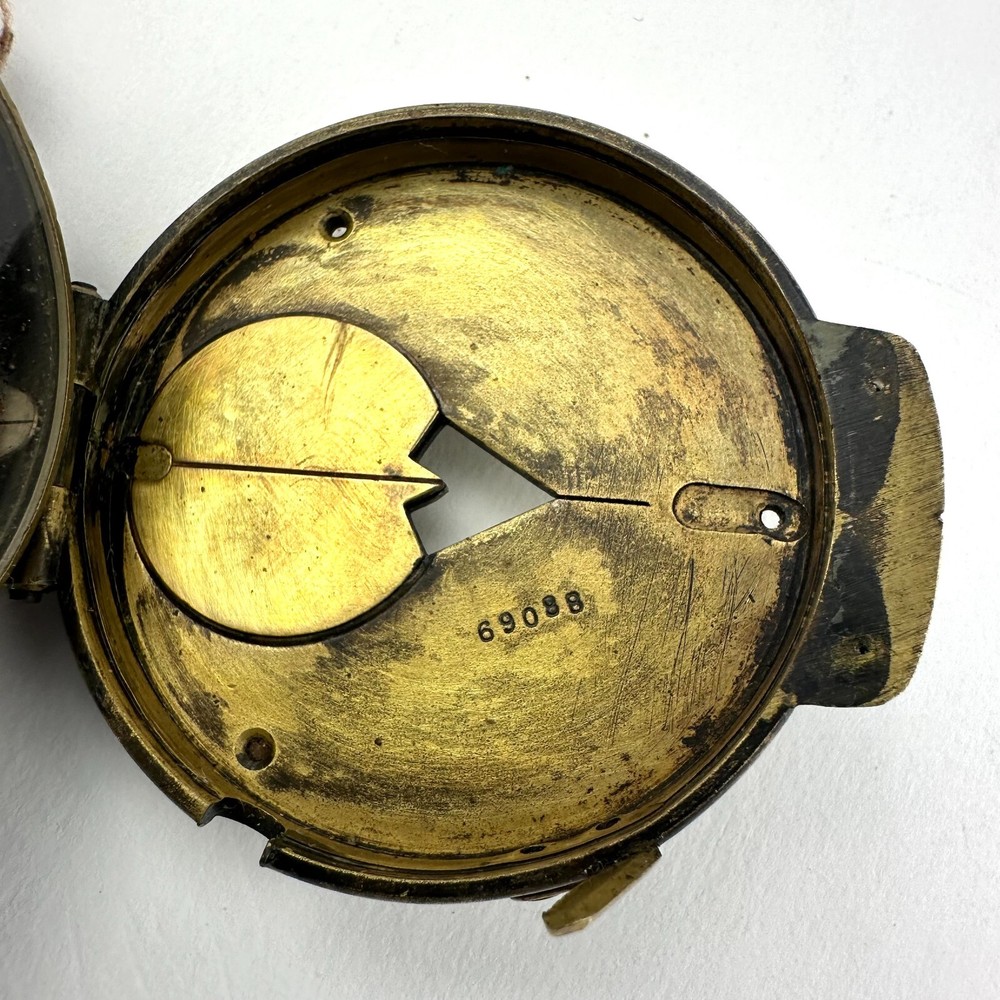 Vintage Engineer Corps Cruchon & Emon Brass Prismatic Compass Solid Brass Works