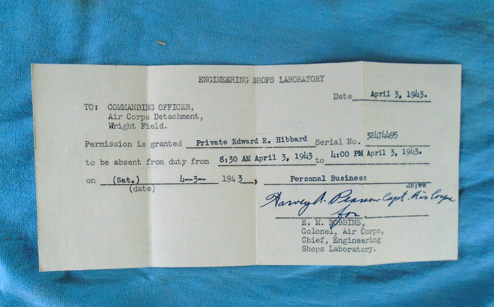 Wright Field, Engineering Shops Laboratory, 1943 pass