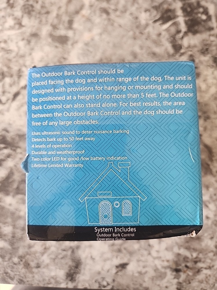 Sonic Bark Control Device with Decorative Touch! Small House Open Box