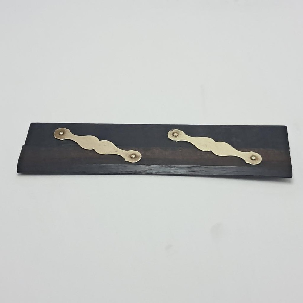 ANTIQUE EBONY AND BRASS 5 1/2" PARALLEL RULER