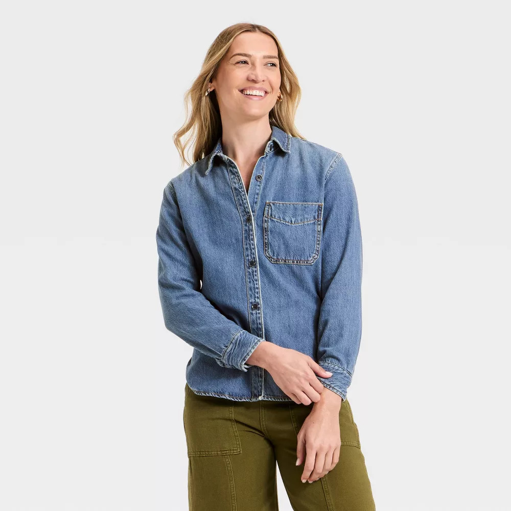 Women's Relaxed Denim Shirt - Universal Thread