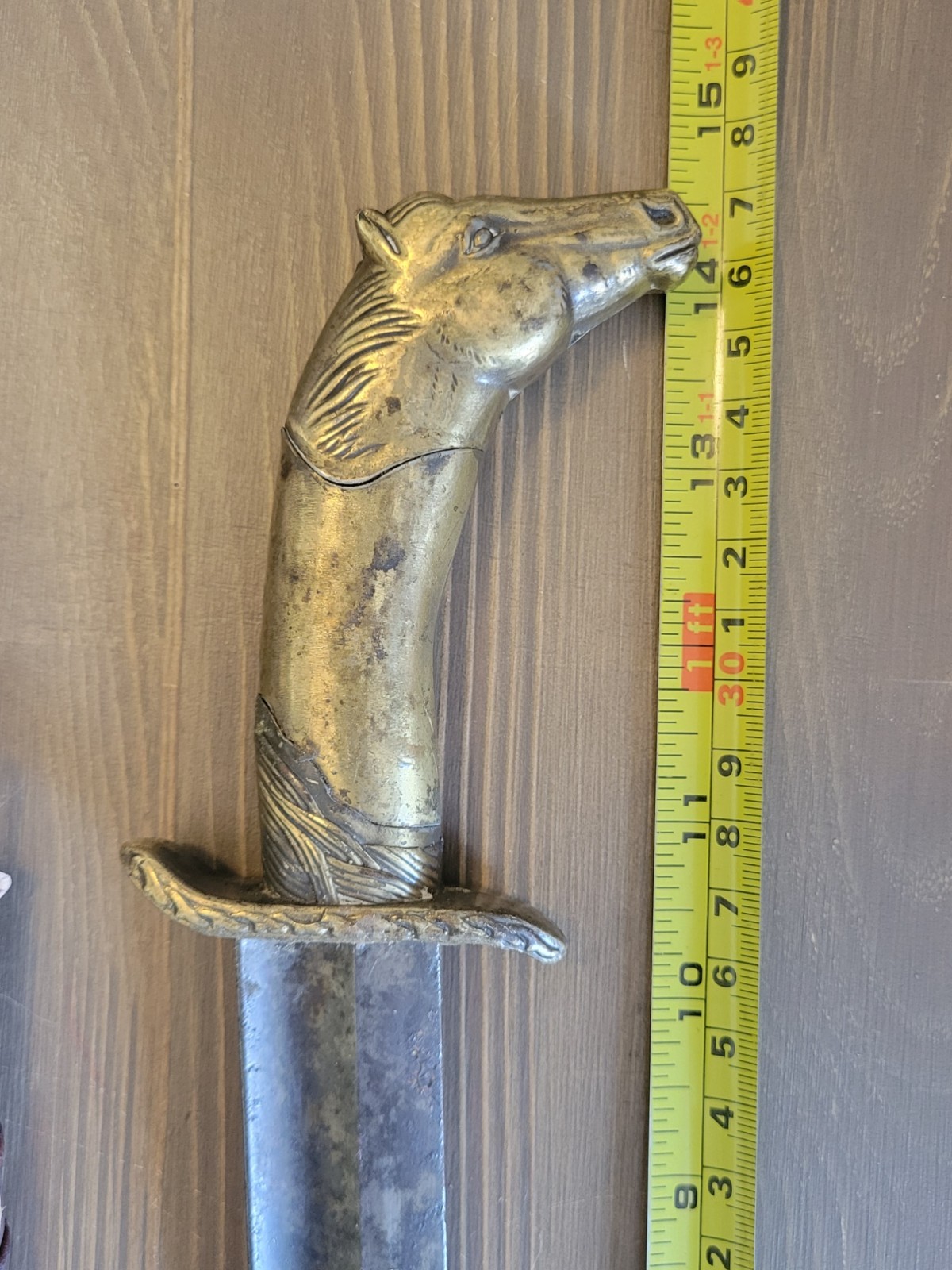 Custom Made Civil War Era Parts Brass Handle Fighting Knife & Custom Sheath