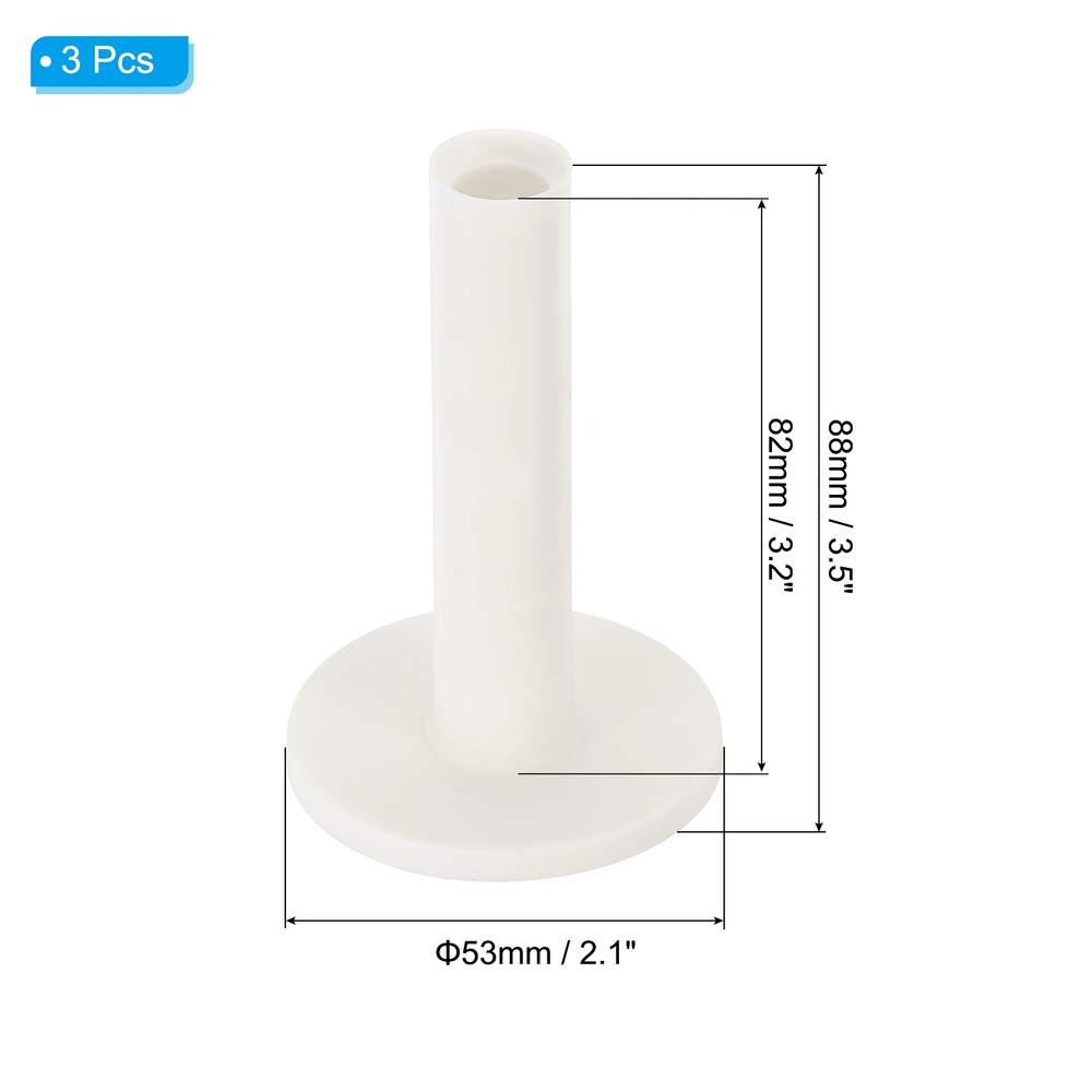 3 Pack 3.5 Inch Rubber Golf Tee Tall Training Driving Range Tee Stable White