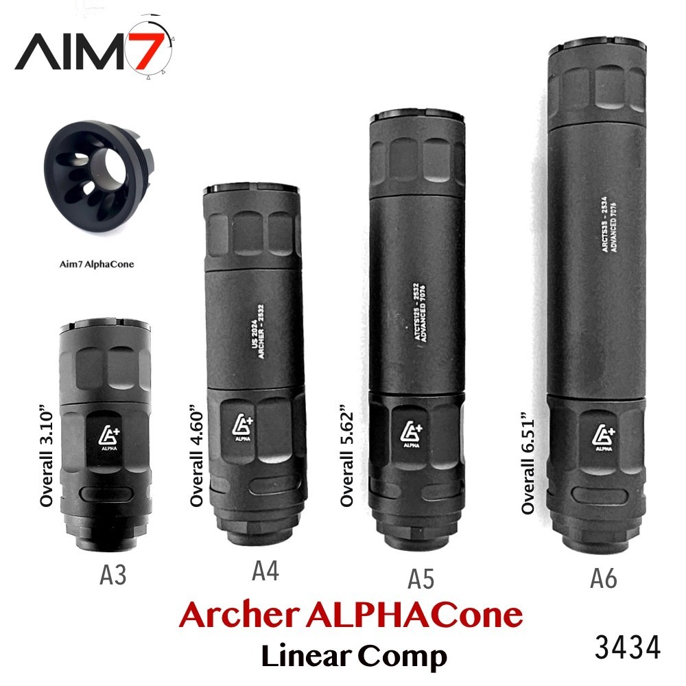 AIM7 ARCHER AlphaCone  Linear Comp  223 30CAL 9mm 40CAL 22LR