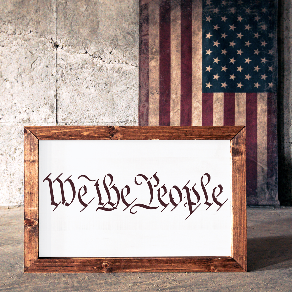 We The People Stencil - Durable & Reusable Mylar Stencils