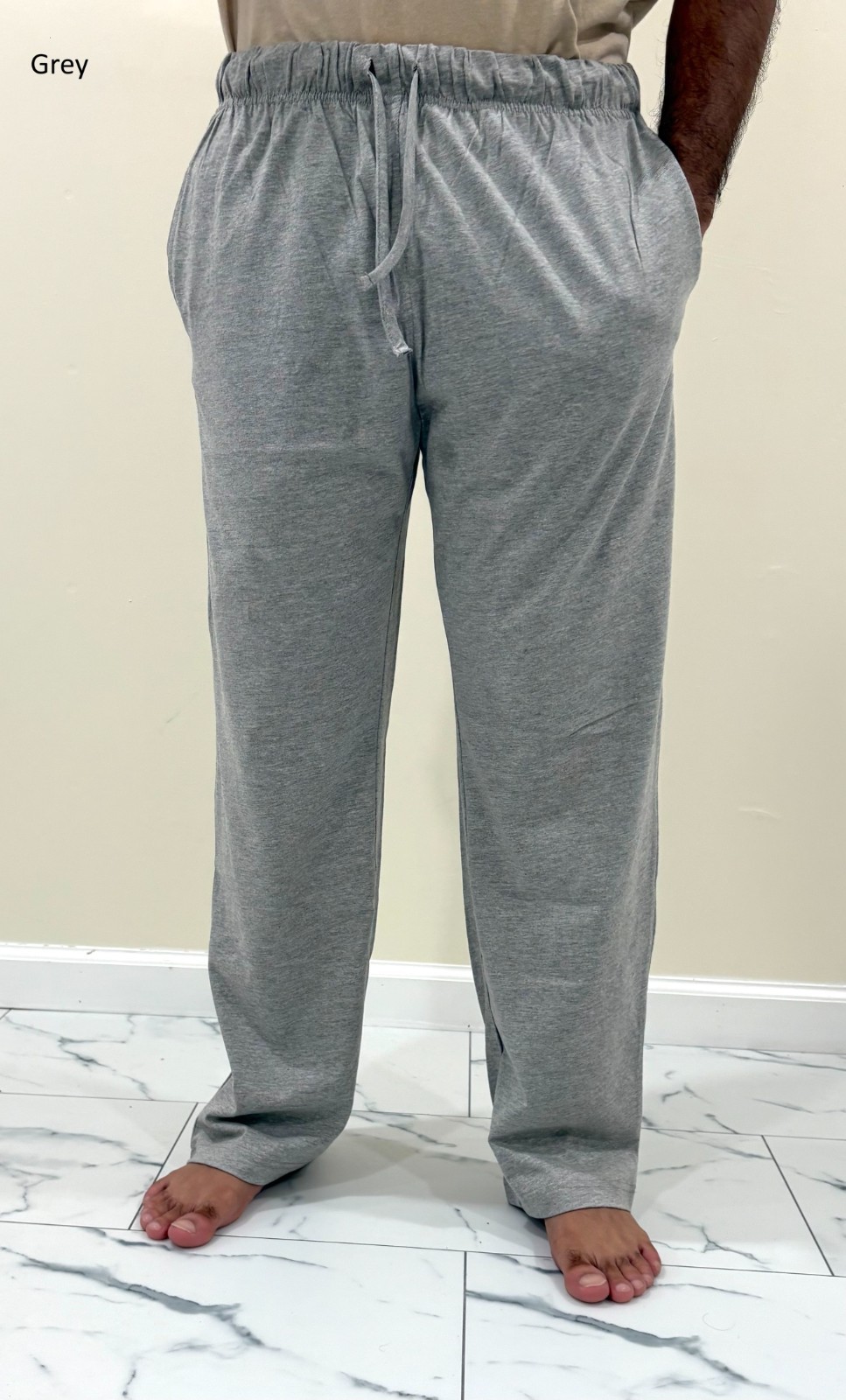 Mens Cotton Comfy Causal Lounge Sleep Pajamas PJ w/ Pockets Knit Pant S M L XL