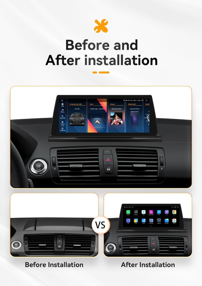 10.25" For BMW E81 E82 E87 E88 Without Screen Android Car Stereo Radio Head Unit
