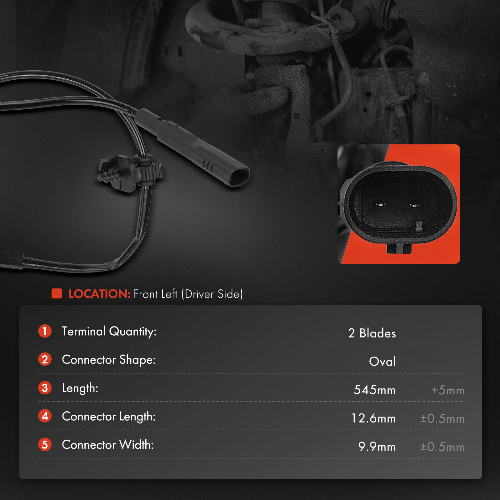 Front Driver Left LH Side Brake Pad Wear Sensor for Buick Encore GX 2020-2025