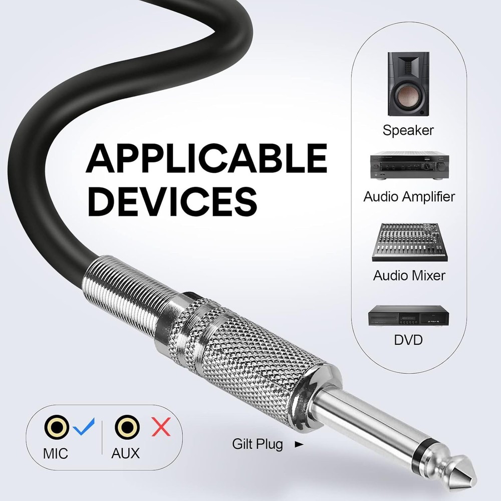 16.4ft XLR Wired Microphone with Cardioid Pattern for Superior Vocal Performance