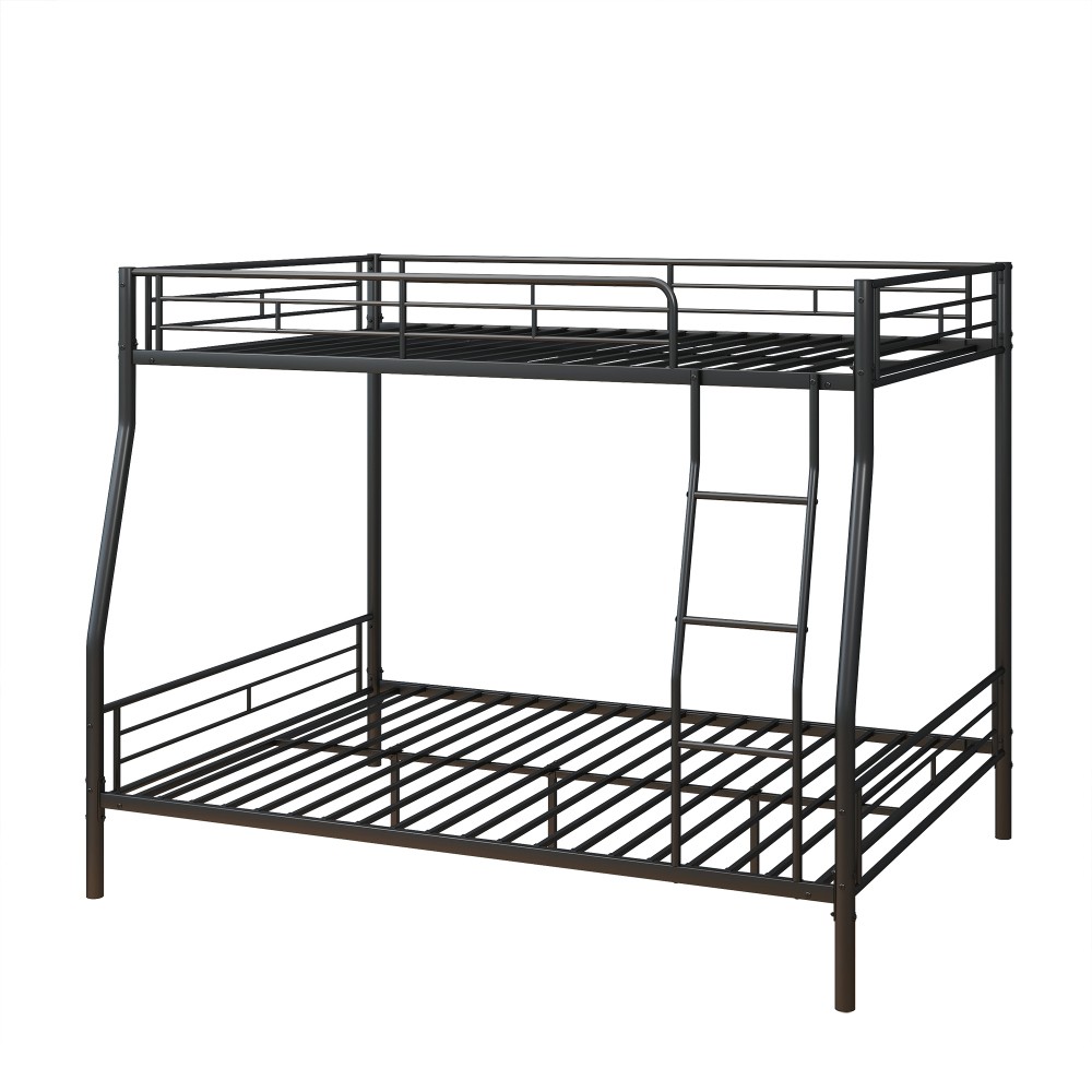 Heavy Duty Metal Bunk Bed Full Over Queen Bunk Bed Frame, Noise Free Frames