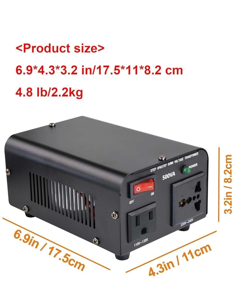 Portable 500W Voltage Converter Step Up/Down Transformer