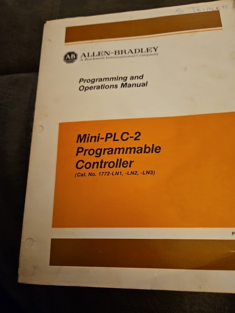 Allen Bradley Programming and Operations Manual, Mini-PLC Programmble Controller