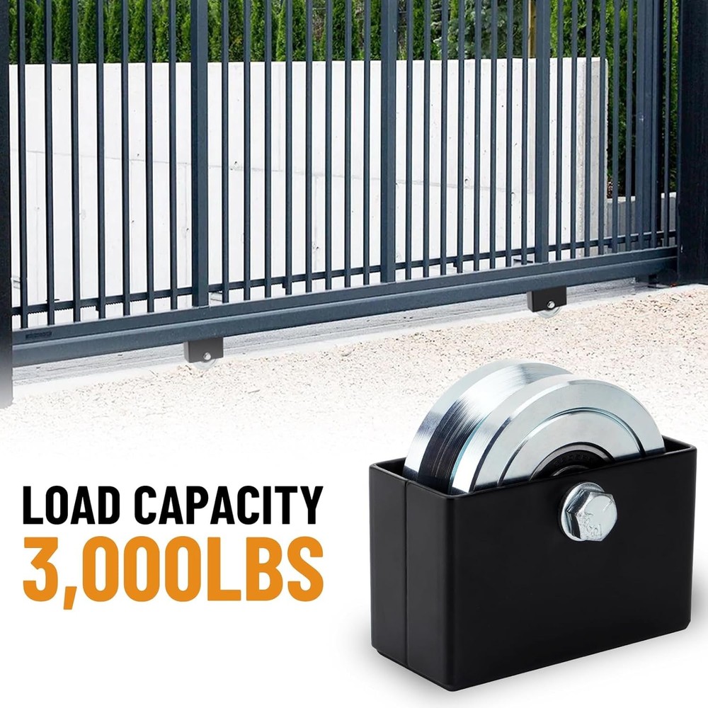 4" V Groove Gate Wheel with Weld on Box, Solid Sliding Gate Wheels, Load Capa...