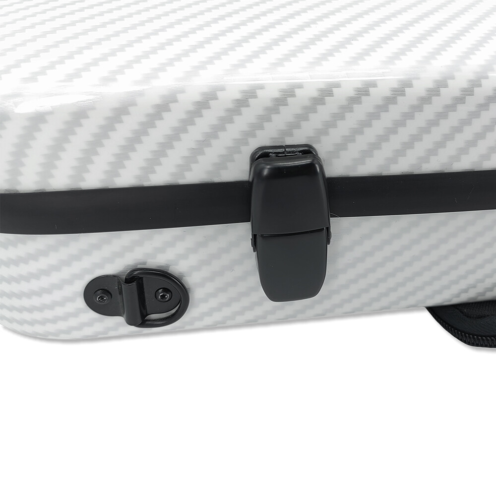 White 4/4 violin Case mixed Carbon fiber case Light Sheet bag Code lock new