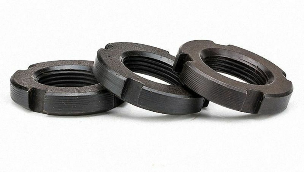 M10 - M27 Fine Thread Round Locknut Slotted Nut Retaining Castle Nut Select
