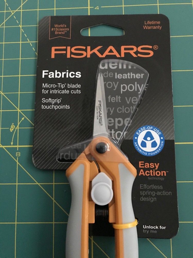 Fiskars Fabrics scissors Micro-tip blade for intricate cuts softgrip mask making