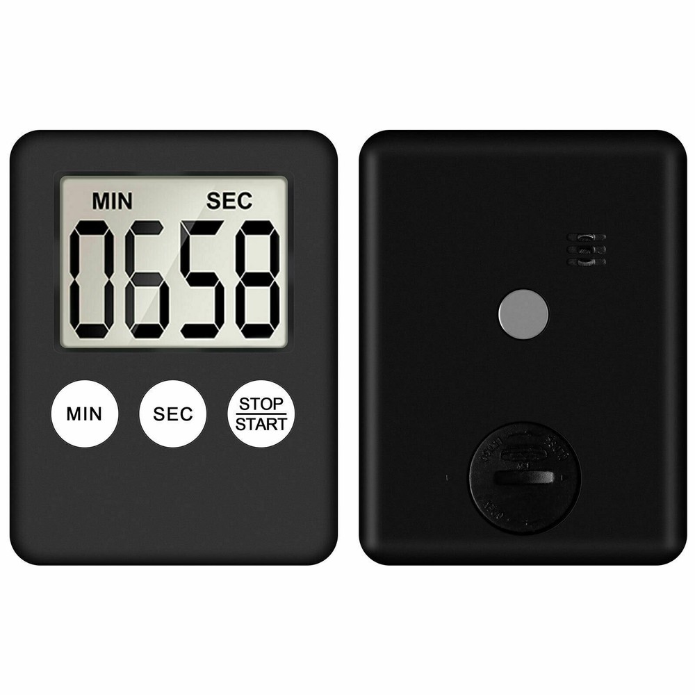 2PACK Magnetic LCD Digital Kitchen Timer Count Down Egg Cooking, Loud Alarm