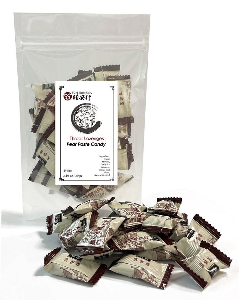 梨膏糖 Natural Pear Paste Candy Throat lozenges Herbal Candy (30pc)