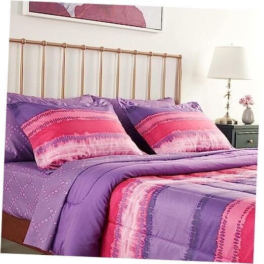 Tie Dye Ultra Soft Microfiber Comforter Sheet Set, Multi-Colored Full