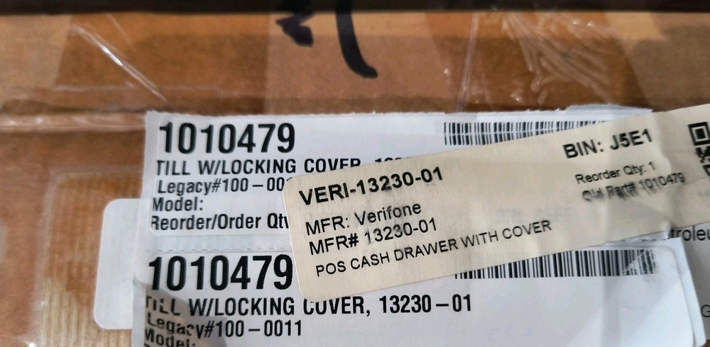 VeriFone Ruby Ruby II Cash Drawer Money Insert Till With Locking Cover & Keys