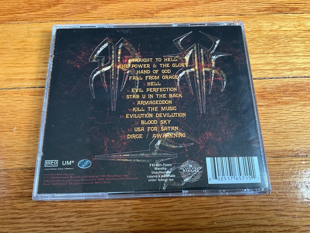 Venom "Hell" Cd Signed Autographed