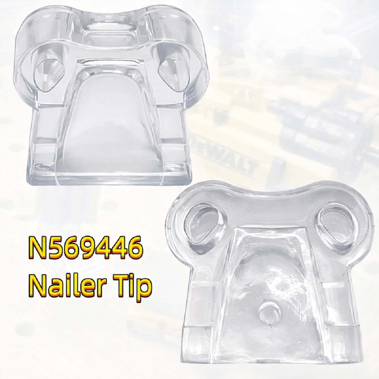 20PK Nailer No Mar Tip for DeWalt DCN680 DCN681 Clear Rubber Guard Finish Naile
