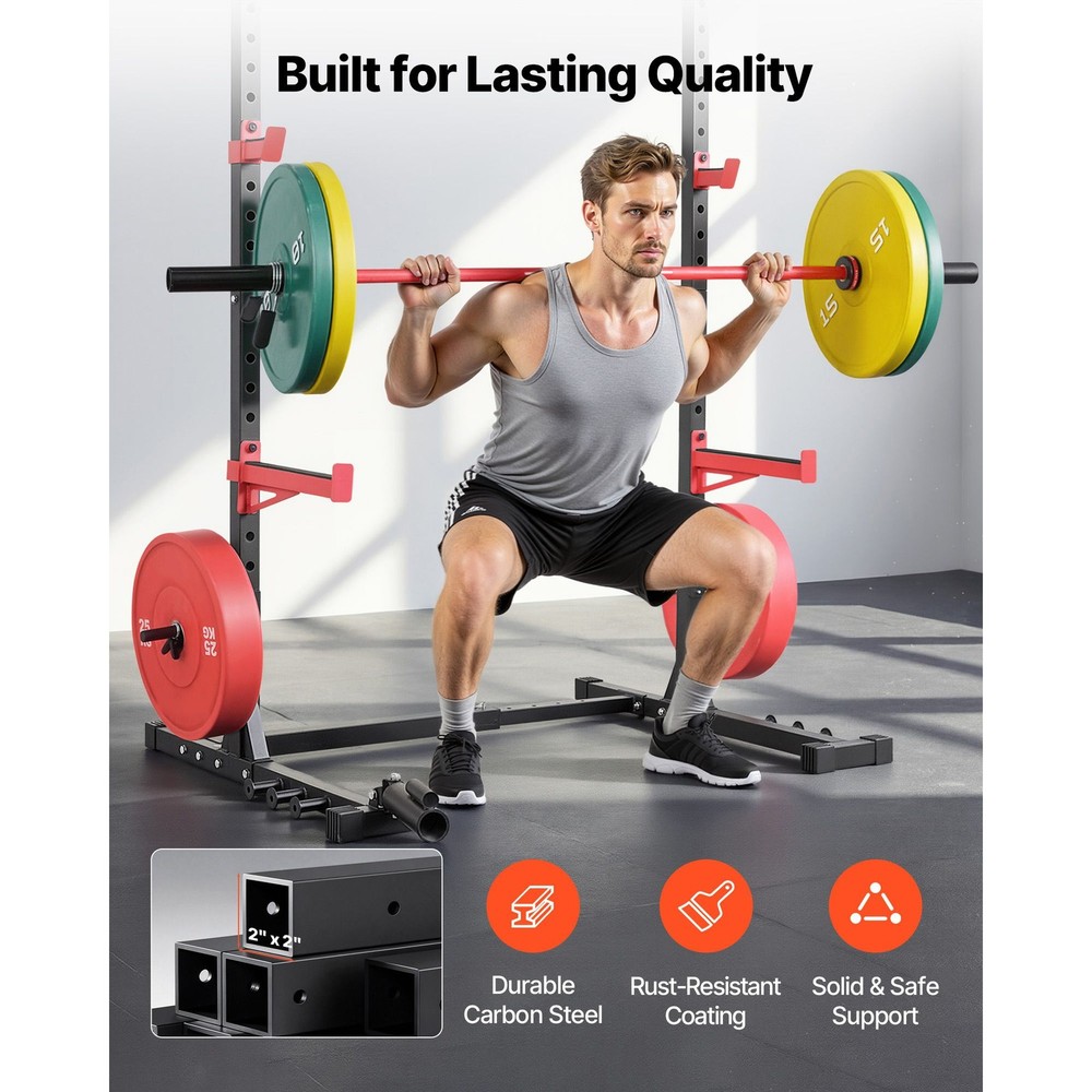 Power Cage Rack, Multifunctional Squat Rack for Home Gym, Width-Adjustable Worko