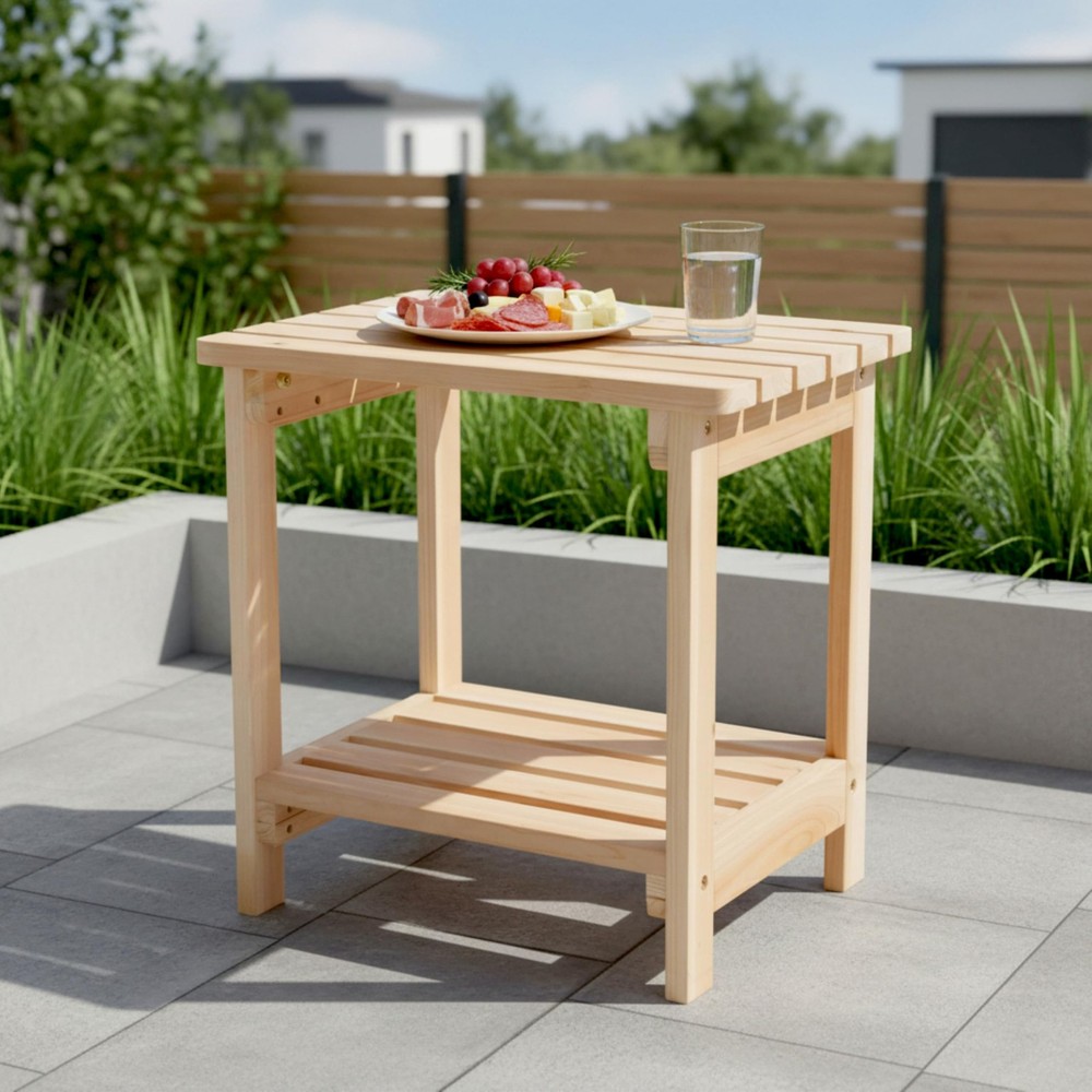 Providence Rectangular Side Table – Natural