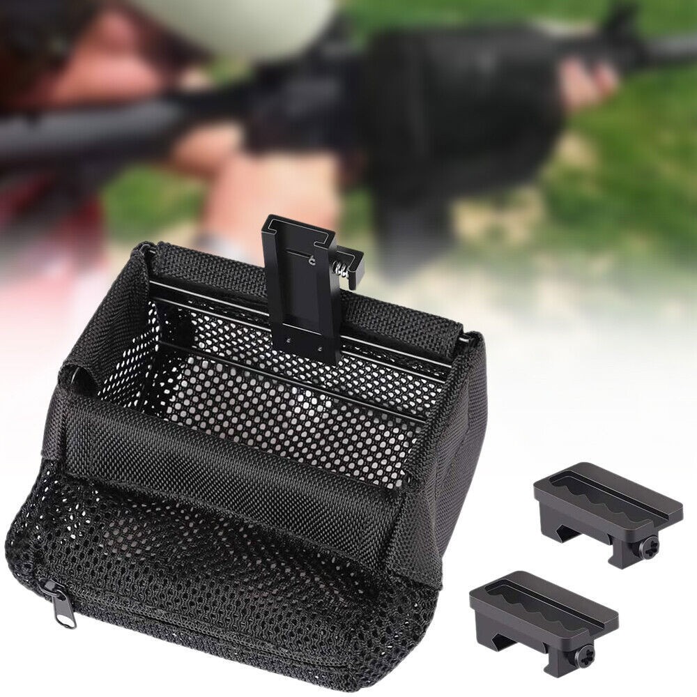 Universal Brass Shell Catcher Net with Picatinny Rail Mount Heat Resistant Mesh