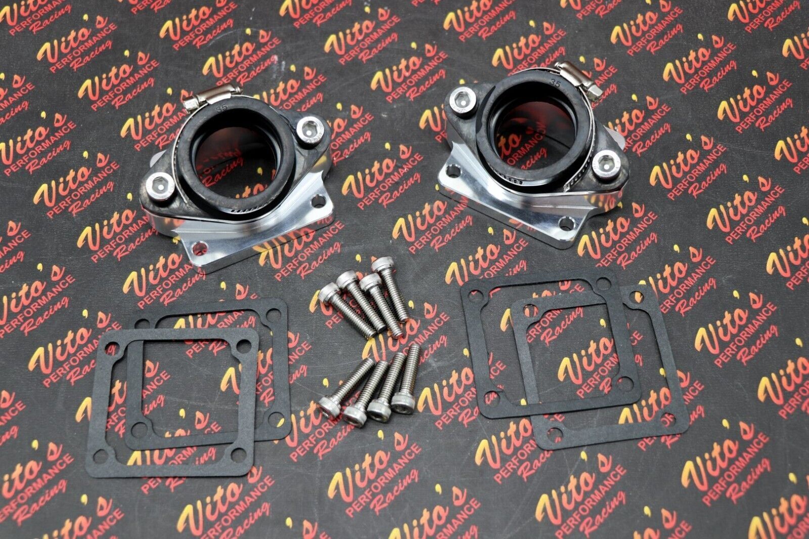 2 x BANSHEE BILLET aluminum SINGLE INTAKES carb boots intake 33mm 34mm 35mm PWK