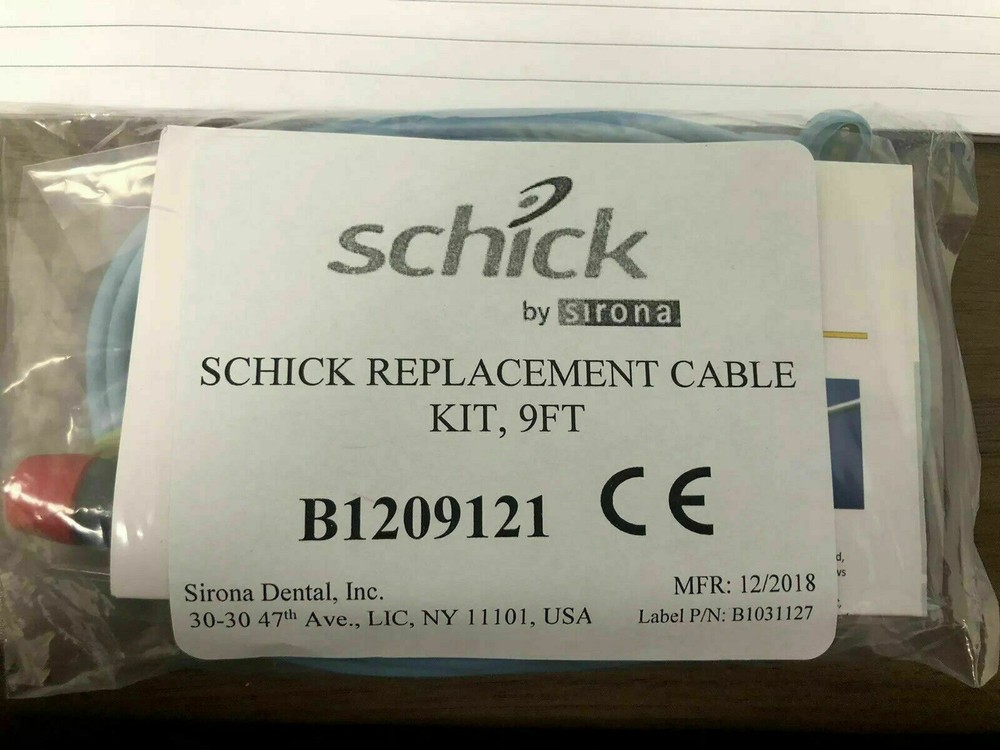 Schick by Sirona Replacement Cable Kit 9 Ft Fits Elite/33/select/ 2 Units