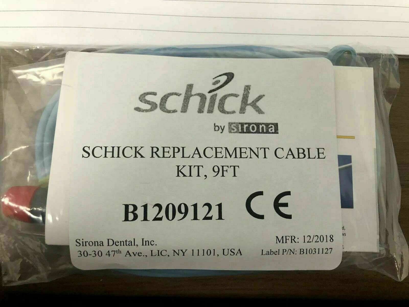 Schick by Sirona Replacement Cable Kit 9 Ft Fits Elite/33/select/ with Free ship