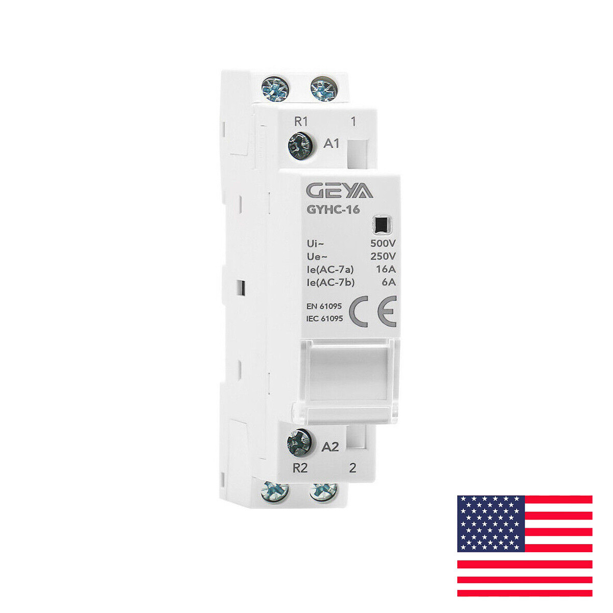GEYA Modular AC Automatic Contactor 2P 25A 2NO 110V Household Contactor Din Rail
