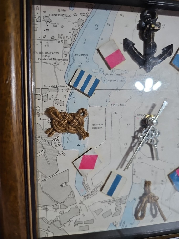 Nautical Wooden Clock. Battery Powered